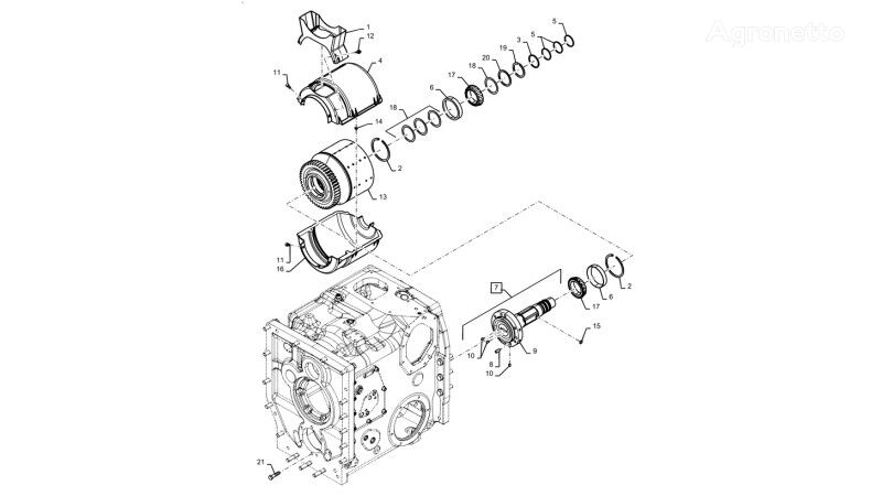 outra peça sobressalente da transmissão Wałek 84476028 para trator de rodas New Holland T6090