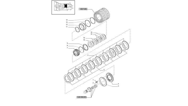 outra peça sobressalente da transmissão Tłok  82002244 para trator de rodas New Holland T6010 T6090 T6070