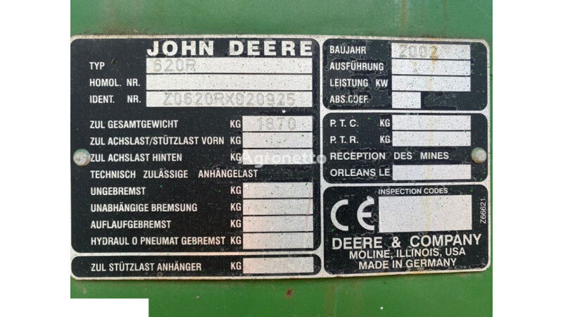 sensor John Deere 620r para ceifeira-debulhadora John Deere 620r