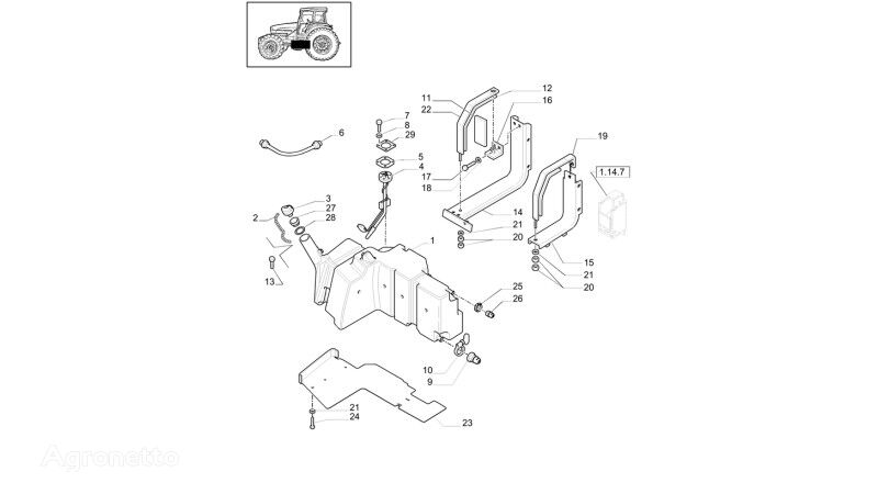 sensor do nível de combustível 87606282 para trator de rodas New Holland T6010 T6070